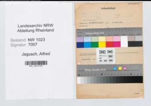 Entnazifizierung Alfred Jagusch , geb. 10.02.1893 (Verw.Obersekretaer)