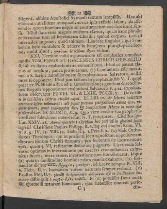 XXI. [Argumentum tertium]