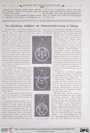 Die 500 jährige Jubelfeier der Goldschmiede-Innung zu Danzig