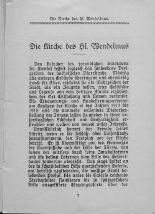 Die Kirche des hl. Wendelinus.