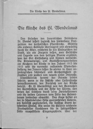 Die Kirche des hl. Wendelinus.