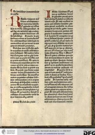 Regula dirigens missarum celebratores ut caveant defectibus periculis et disturbiis in missa contingentibus et ut super eis remedium apponatur.