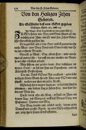 Von den Heiligen Zehen Geboten.