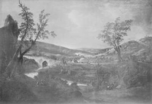 Freiberg, Hammerbrücke, Gemälde von Johann Alexander Thiele