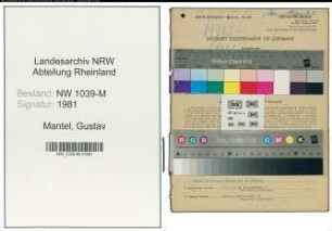 Entnazifizierung Gustav Mantel , geb. 31.01.1889 (Konrektor)