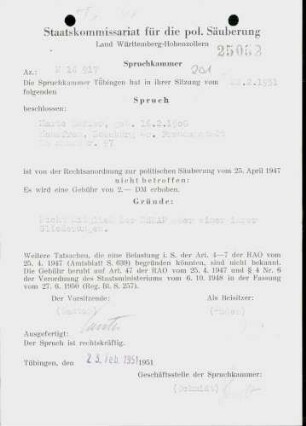 Hoffer, Marie