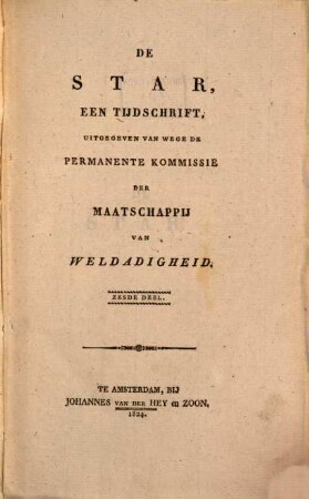 De star : een tijdschrift. 6. 1824, Stuk 2
