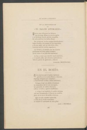 En la inauguración de "El Salón Literario" : [Soneto]