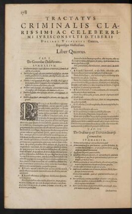 Tractatus Criminalis ... D. Tiberii Deciani ... Liber Quintus.