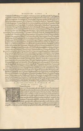 C. Plinii Secundi Naturalis Historiae Liber VI