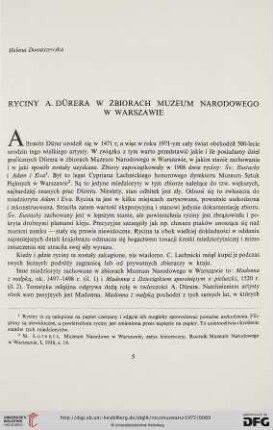 16: Ryciny A. Dürera w zbiorach Muzeum Narodowego w Warszawie