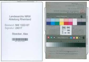 Entnazifizierung Alex Stoecker , geb. 17.03.1904 (Buchhalter)