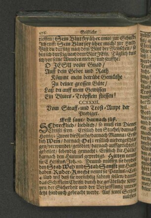 CCXXXII. Vom Straff- und Trost-Ampt der Prediger. Erst saur/ darnach süß.