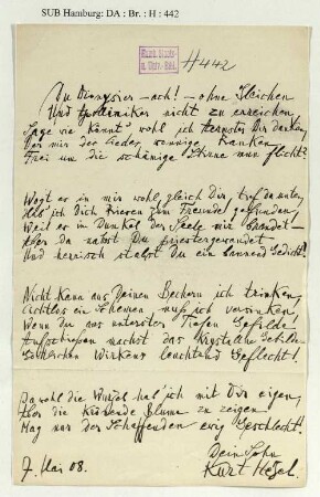 Gedicht an Richard Dehmel