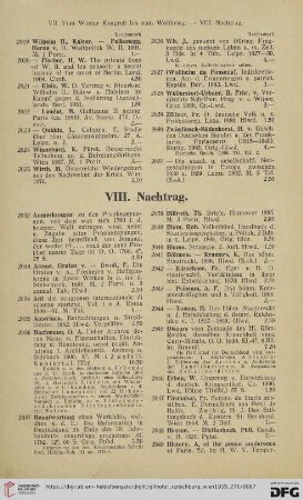 VIII. Nachtrag (Nr. 2032 - 2067)