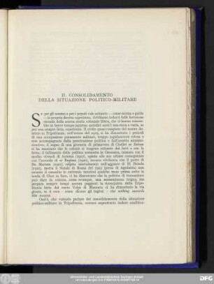 Il Consolidamento Della Situazione Politico-Militare
