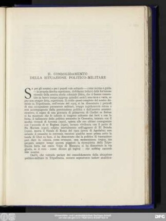 Il Consolidamento Della Situazione Politico-Militare