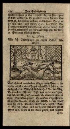 Die 89. Historie. Wie sich Eulenspiegel zu einem Bauer verdingte
