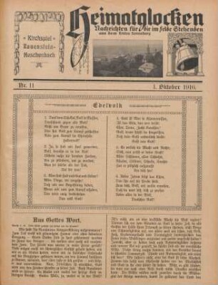 11.1916: Heimatglocken