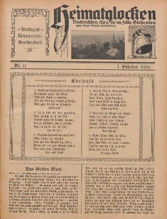 11.1916: Heimatglocken
