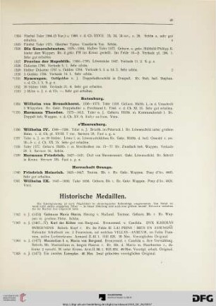 Historische Medaillen (Nr. 1342-1638)