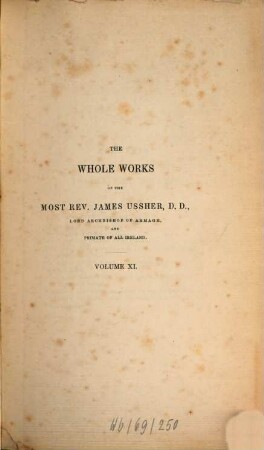 The whole works of the most rev. James Ussher. 11