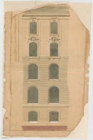 Thiersch, Friedrich von; München; Justizpalast - Fassade (Ansicht)