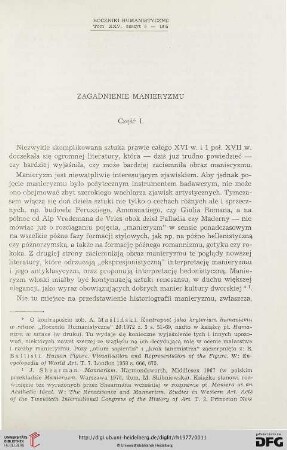 25.1977: Zagadnienie Manieryzmu