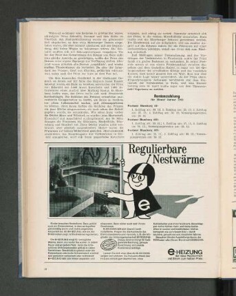 Rentenzahlung für Monat Januar 1969