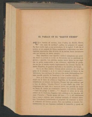El paísaje en el "Martín Fierro"