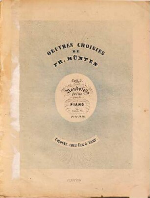Oeuvres choisies, 5. Rondoletto facile pour le piano oeuv. 15