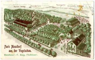 Park Meusdorf aus der Vogelschau : Besitzer: F. Aug. Fichtner