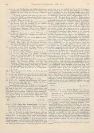 215-216 [Rezension] Zahn, Adf., Studien über Johannes Calvin. Die Urteile katholischer und protestantischer Historiker im 19. Jahrhundert über den Reformator