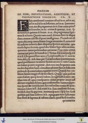 Caput X. De fine, expatiatione, agnitione, et permixtione tonorum.