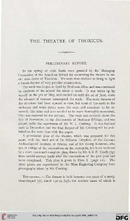 4.1885/86: The Theatre of Thoricus : preliminary report