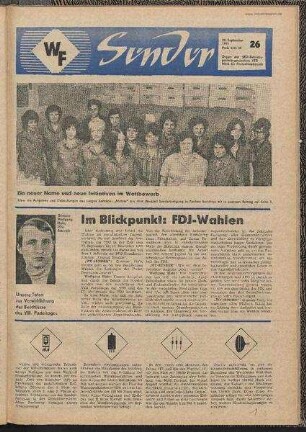 Betriebszeitung 'WF-Sender', Nr.26/1971 (20. September)