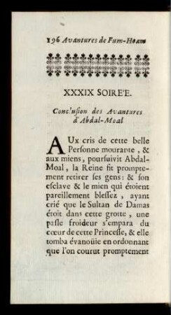 Conclusion des Avantures d'Abdal-Moal.