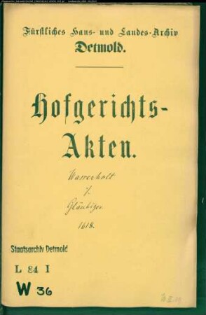 Wasserholl (Waterholl, Wasserholt), Lubbert gegen Gläubiger