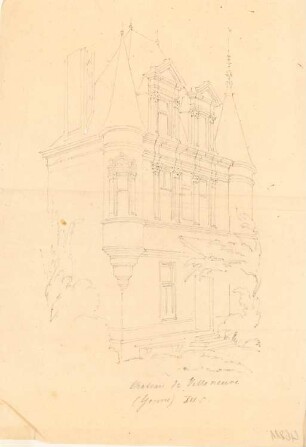 Chateau de Villeneuve, Yonne: Perspektivische Ansicht