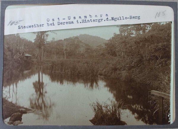 East Usambara. Reservoir near Derema, behind the Mgullo mountain