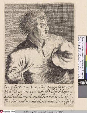 [Wütender Trinker droht mit einem Messer; Furious Drunkard threatening with a Knife]