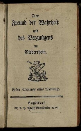 Ersten Jahrgangs erstes Vierteljahr.