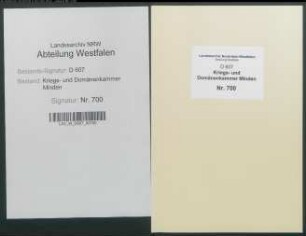 Amt Petershagen - Vogtei Windheim: Protokoll des Katasterverhörs