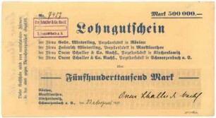 Geldschein / Notgeld, 500.000 Mark, 22.8.1923