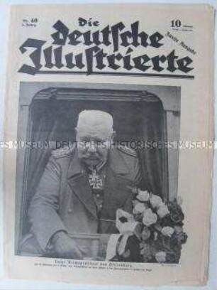 Wochenzeitung "Die deutsche Illustrierte" zum 80. Geburtstag von Hindenburg