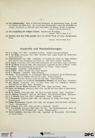 Aquarelle und Handzeichnungen (Nr. 225-450)