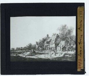 Goyen, Ein Ziehbrunnen neben Bauernhütten (Dresden GAM 1338 A)