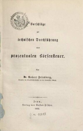 Vorschläge zur technischen Durchführung einer prozentualen Börsensteuer