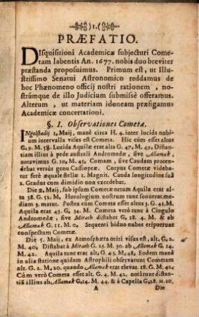 Iudicium mathematicum de cometa anni 1677
