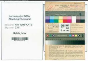 Entnazifizierung Max Hafels , geb. 16.10.1891 (Gaertner)
